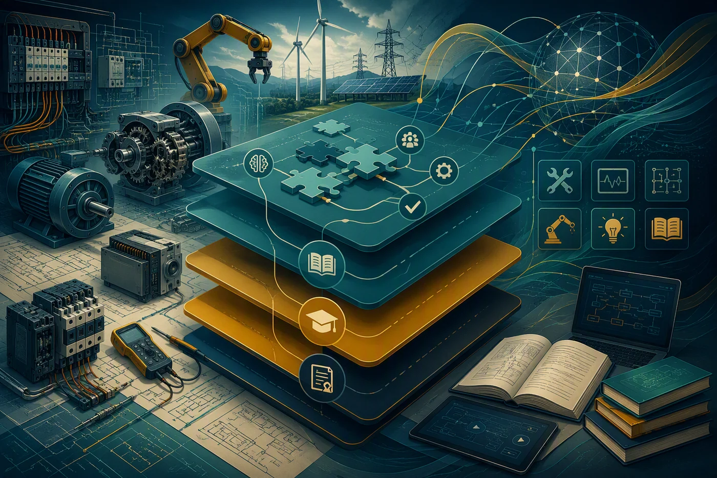 Verbundene digitale Infrastruktur aus Plattform, Daten, KI und Qualitätssicherung
